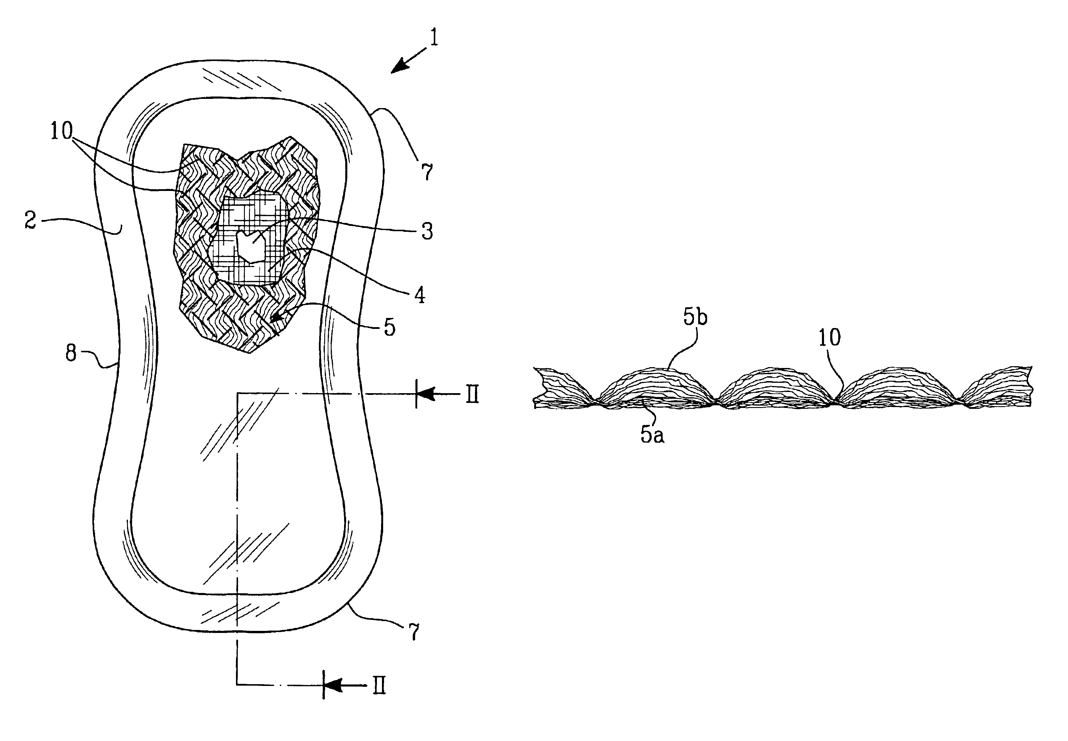 Fibrous material layer, method for its manufacture, and absorbent article comprising the material layer in question