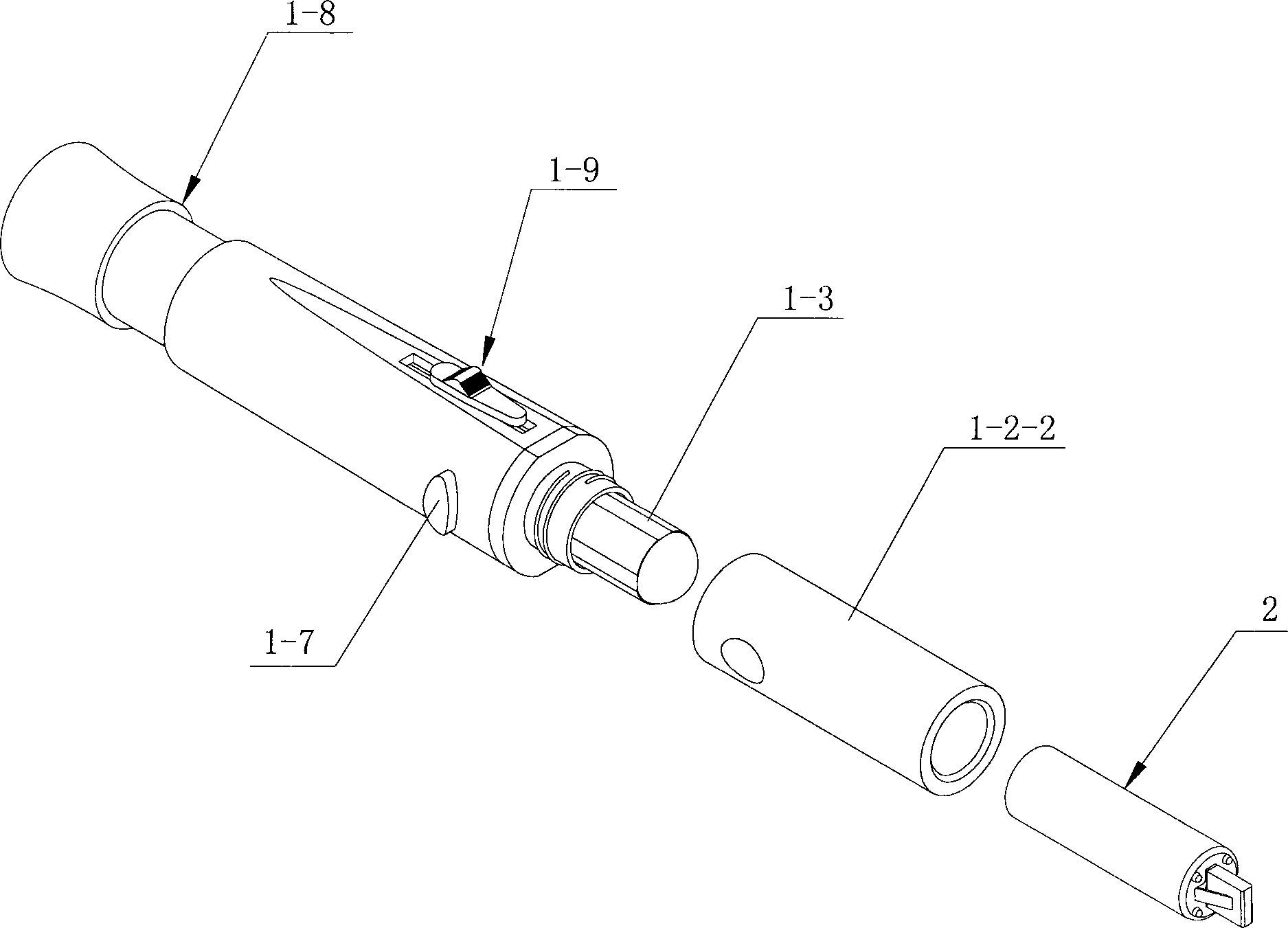 Three-spring portable painless blood sampling pen with disposable pen point