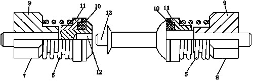 Hydraulic quick connecting device