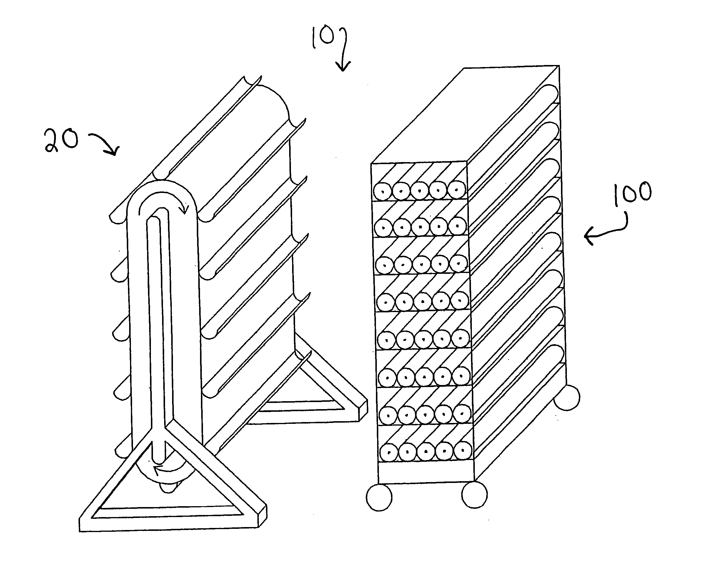 Continuous automatic rack loader