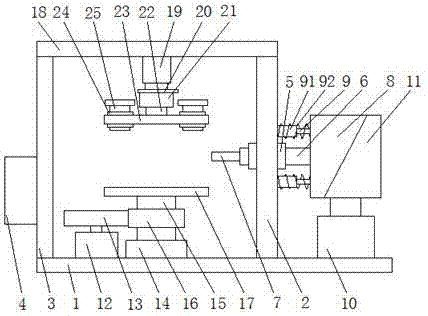 Side face slotting device for cylindrical wood