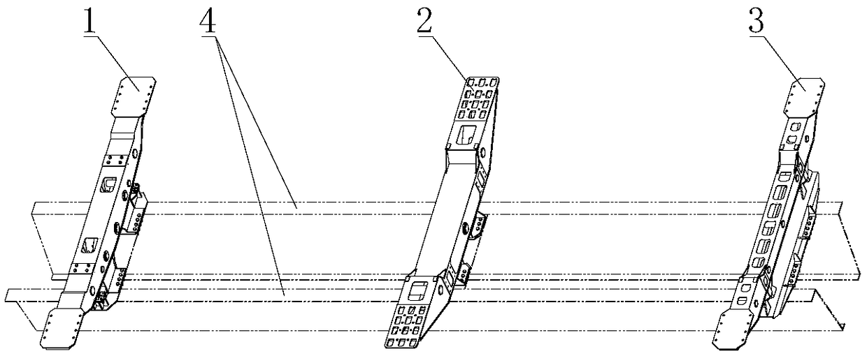 Self-adaptive supporting device for large vehicular compartment