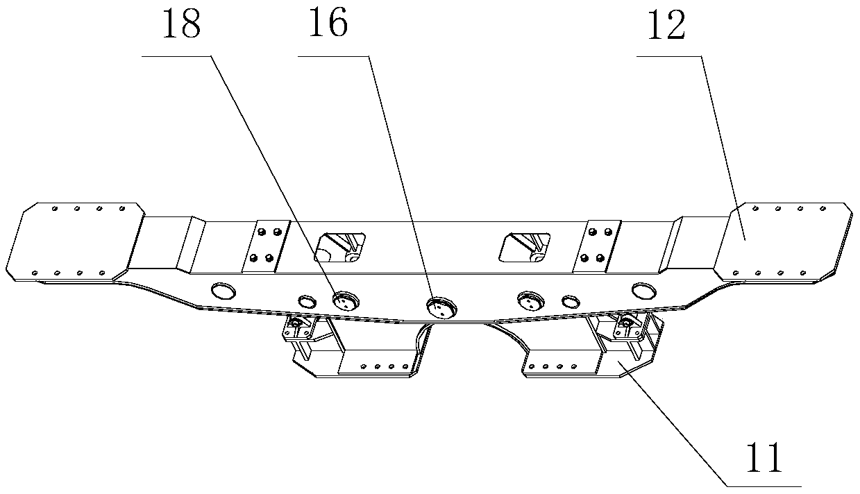 Self-adaptive supporting device for large vehicular compartment