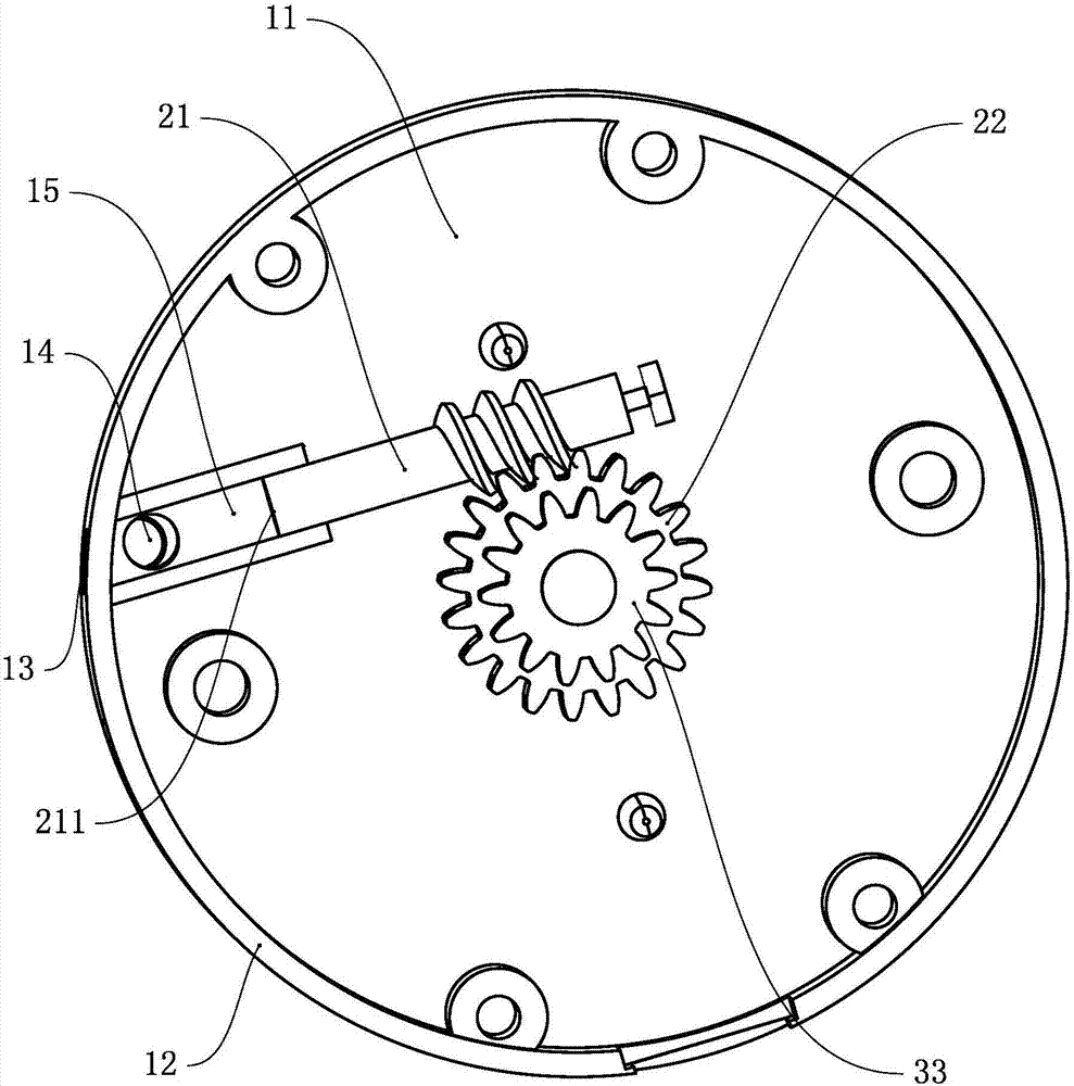 Worm self-locking display base and control method thereof