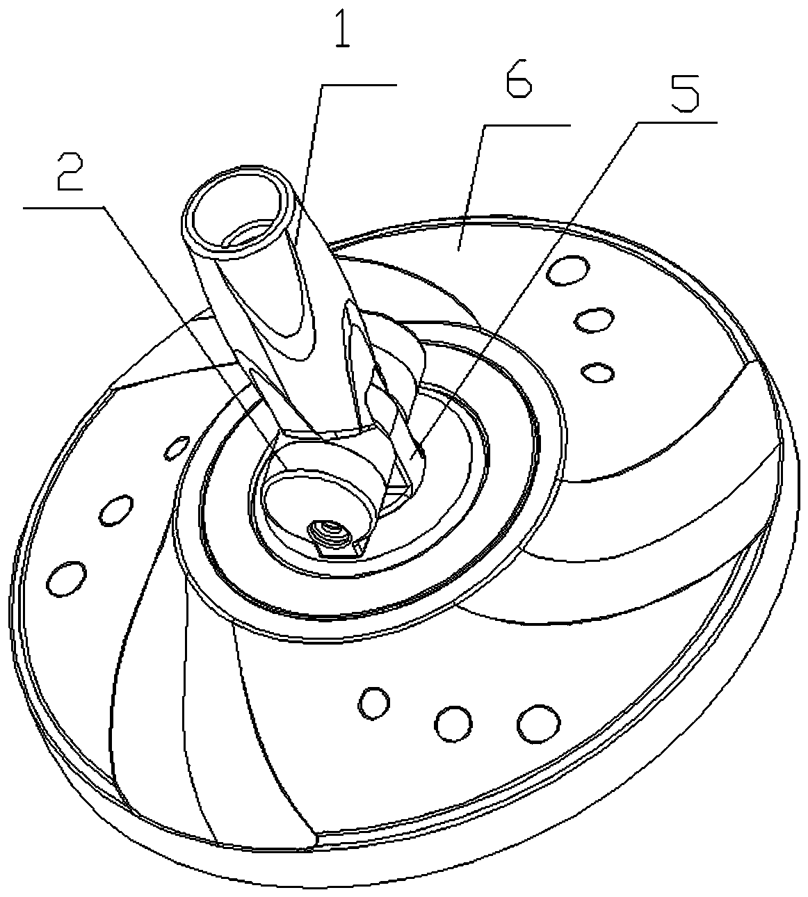 A mop chassis and a dehydration bucket fixing seat used in conjunction with it