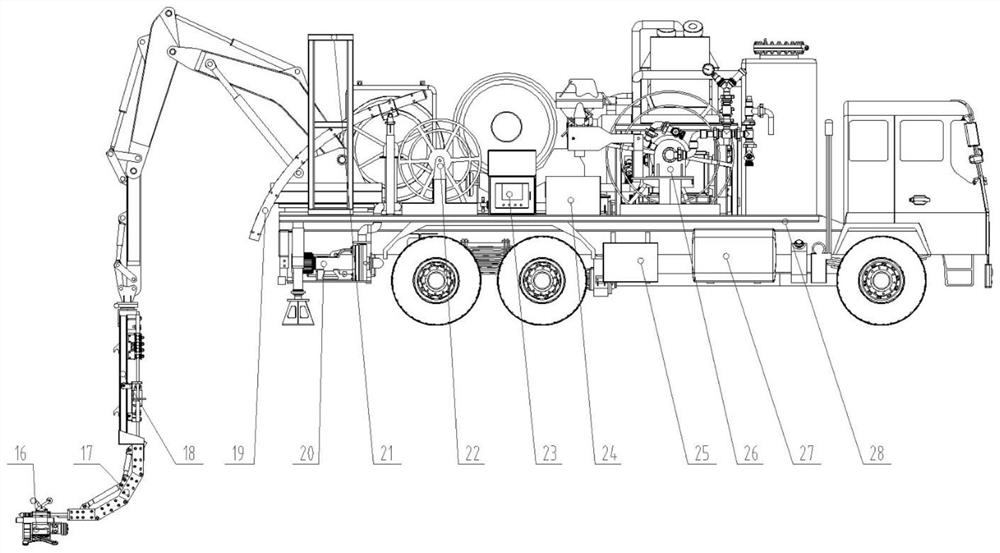 Novel multifunctional dredging vehicle for dredging municipal pipelines