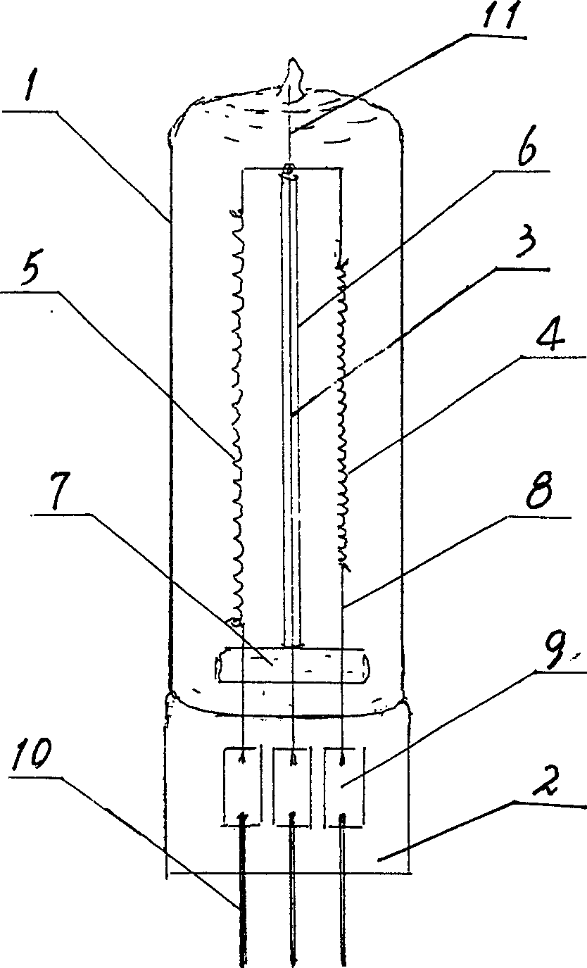 Three-end light-regulating halogen lamp