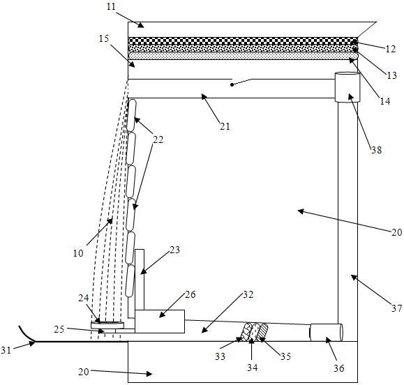 A smart city landscape hydroelectric power generation device