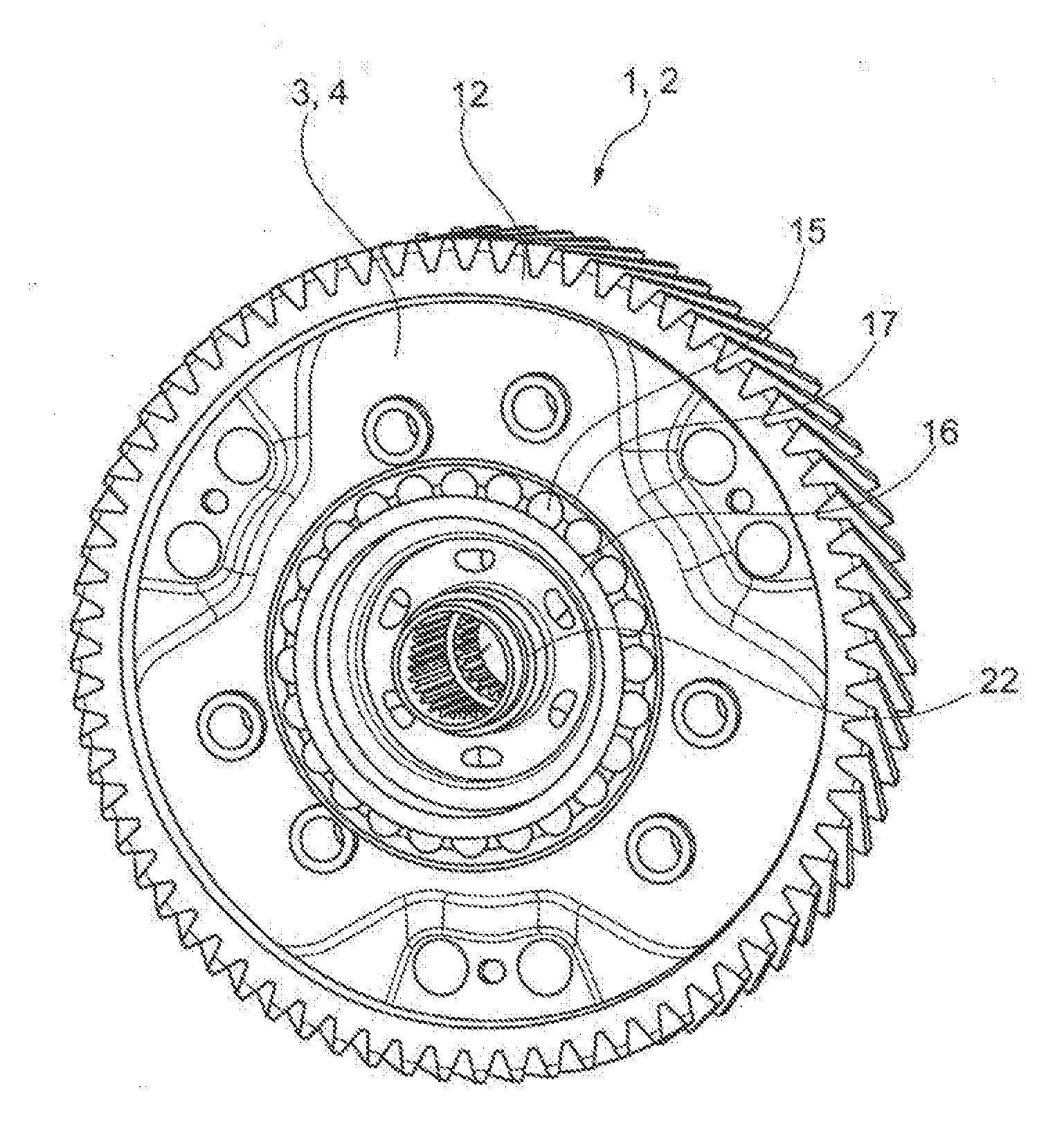 Planetary gear of a differential gear