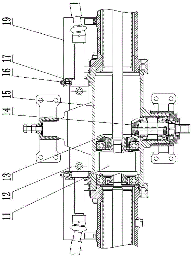 Tractor front drive axle provided with cylindrical helix gear-type limited slip differential