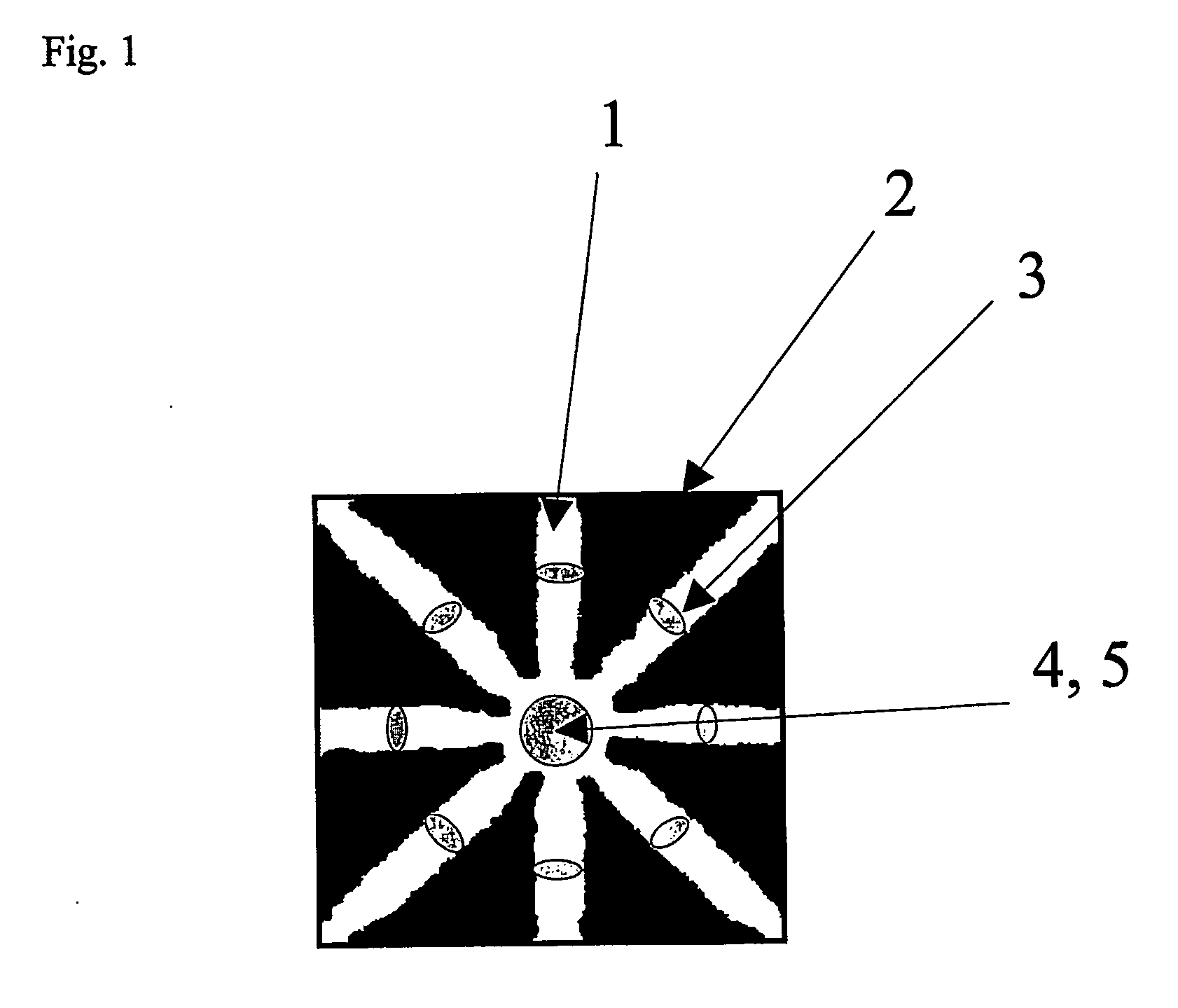 Multiple-channel test device, method for producing the same and use thereof