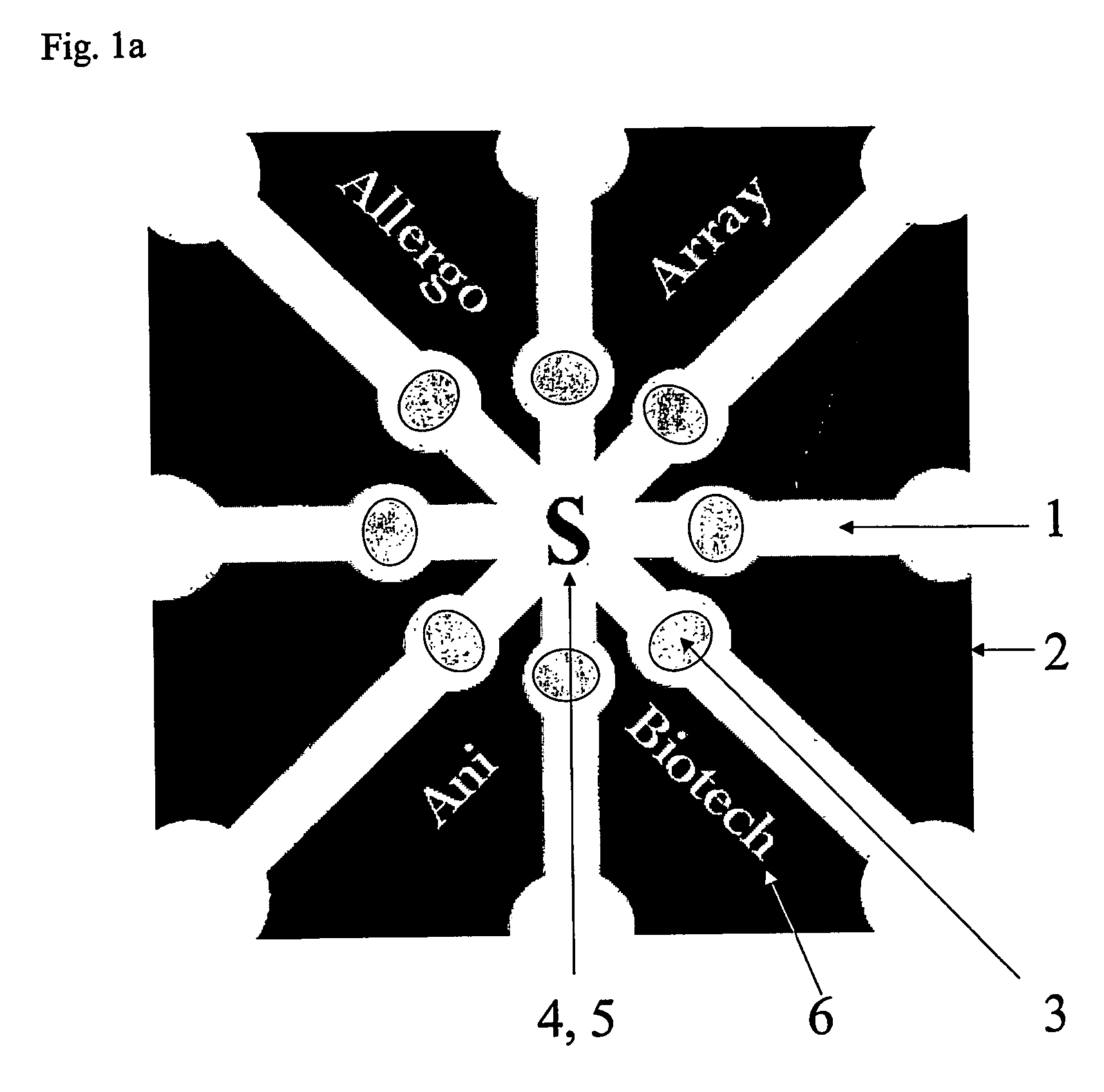 Multiple-channel test device, method for producing the same and use thereof