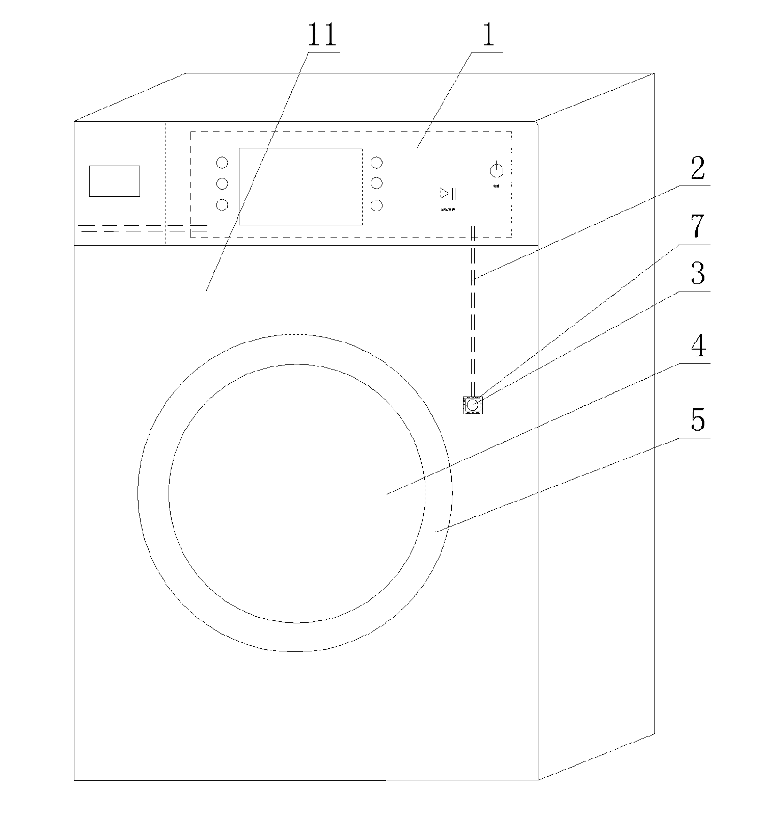 Door-opening indicator for drum washing machine and door-opening control method therefor