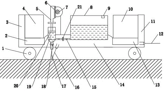 Laser guide type ground glue-injection machine