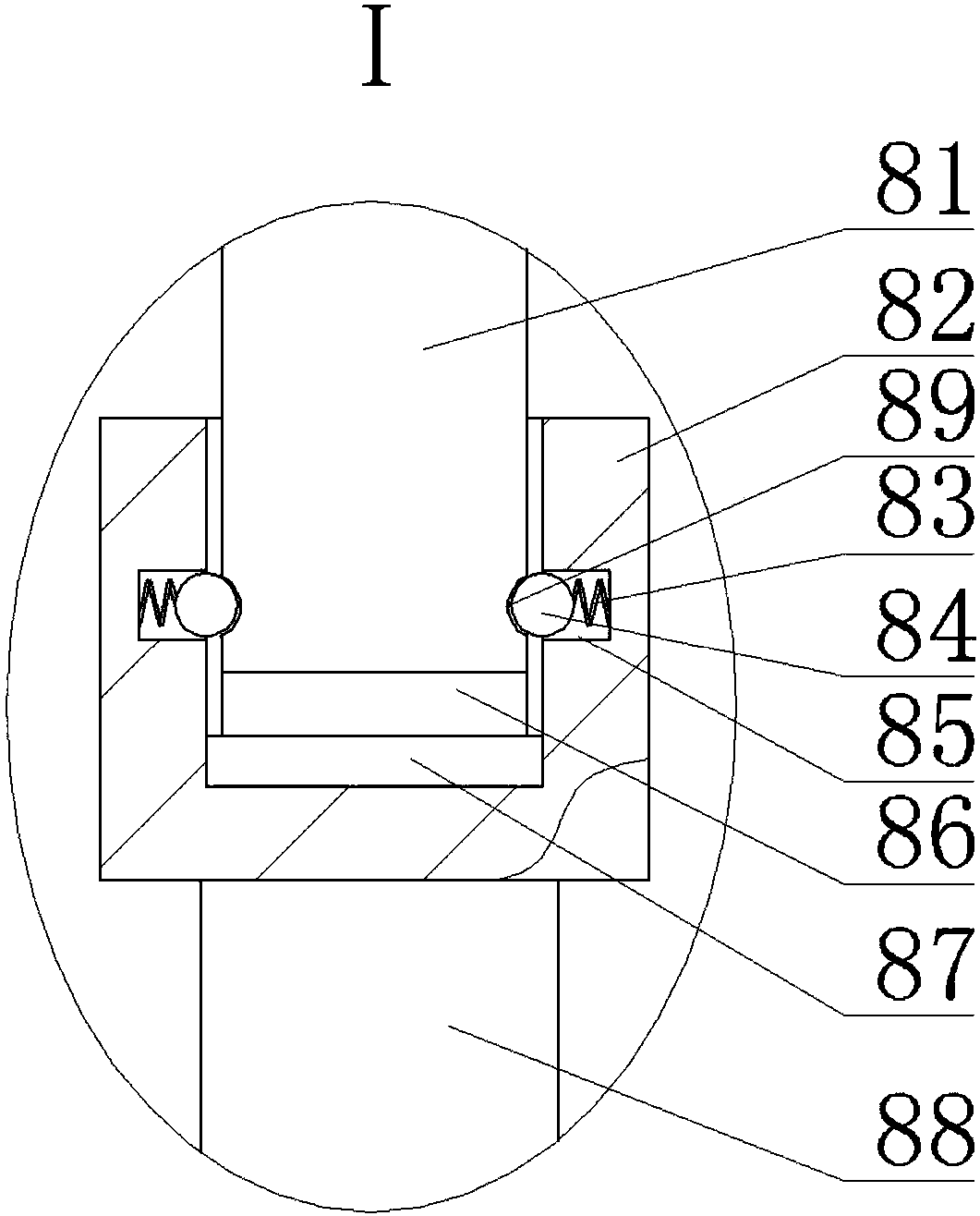 Spring guided type cutting cable mechanism of low frequency cable assembly crimping system