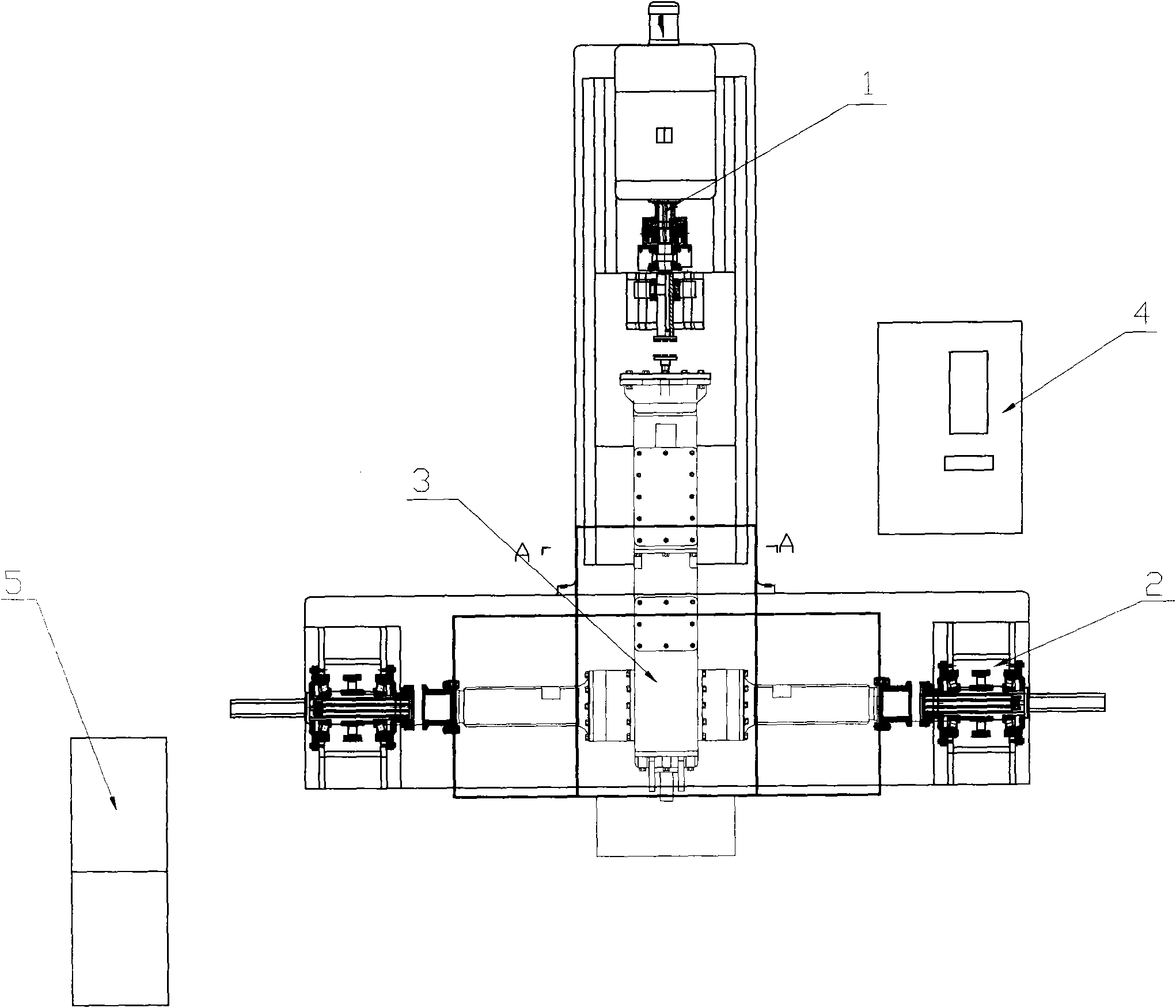 Load running-in test bench for tractor and auto chassis and running-in technology thereof