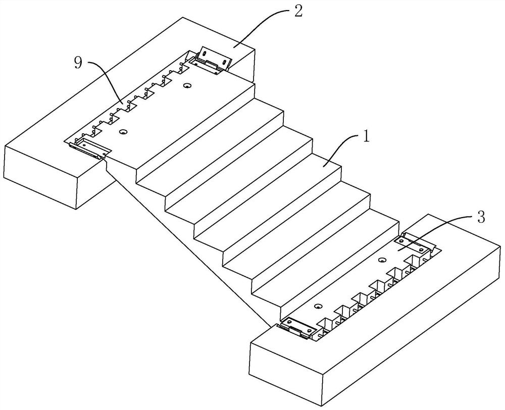 An assembled staircase