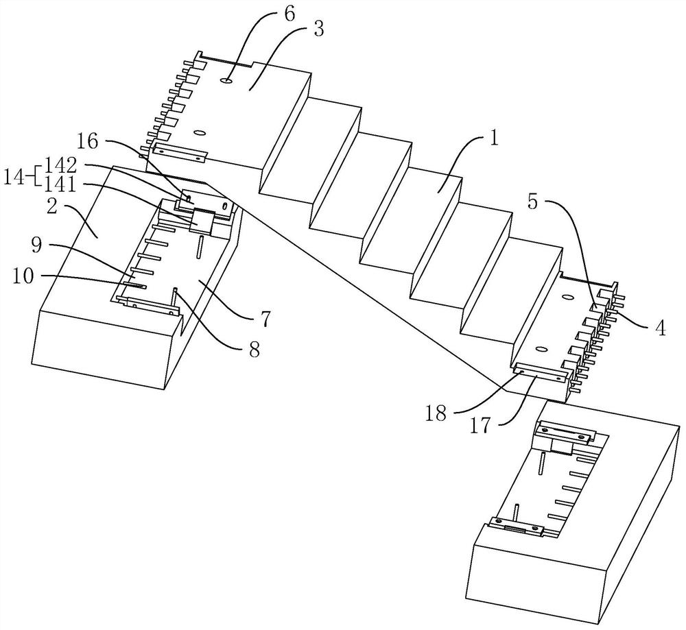 An assembled staircase