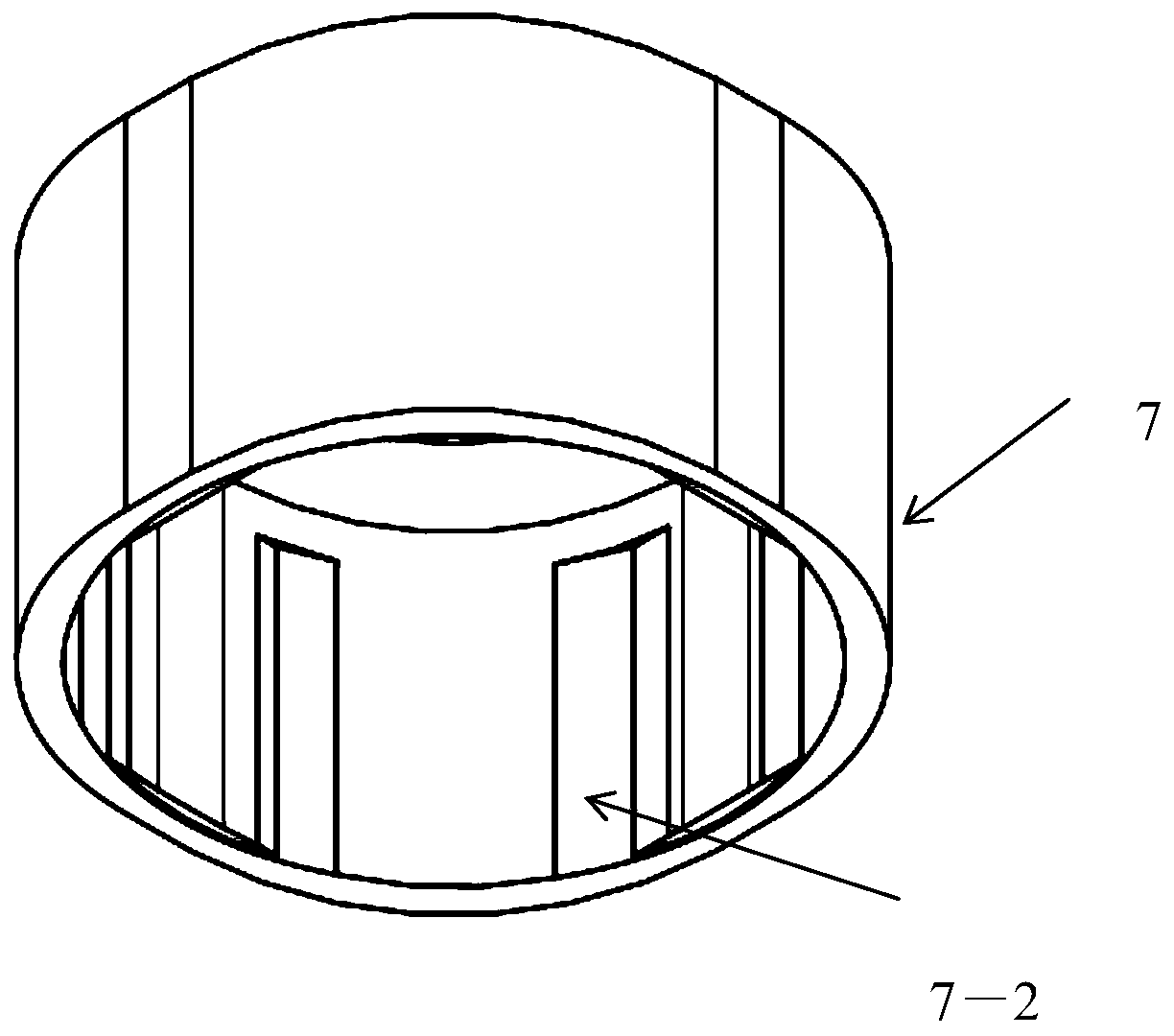 Implant false tooth with spring damper telescopic base table