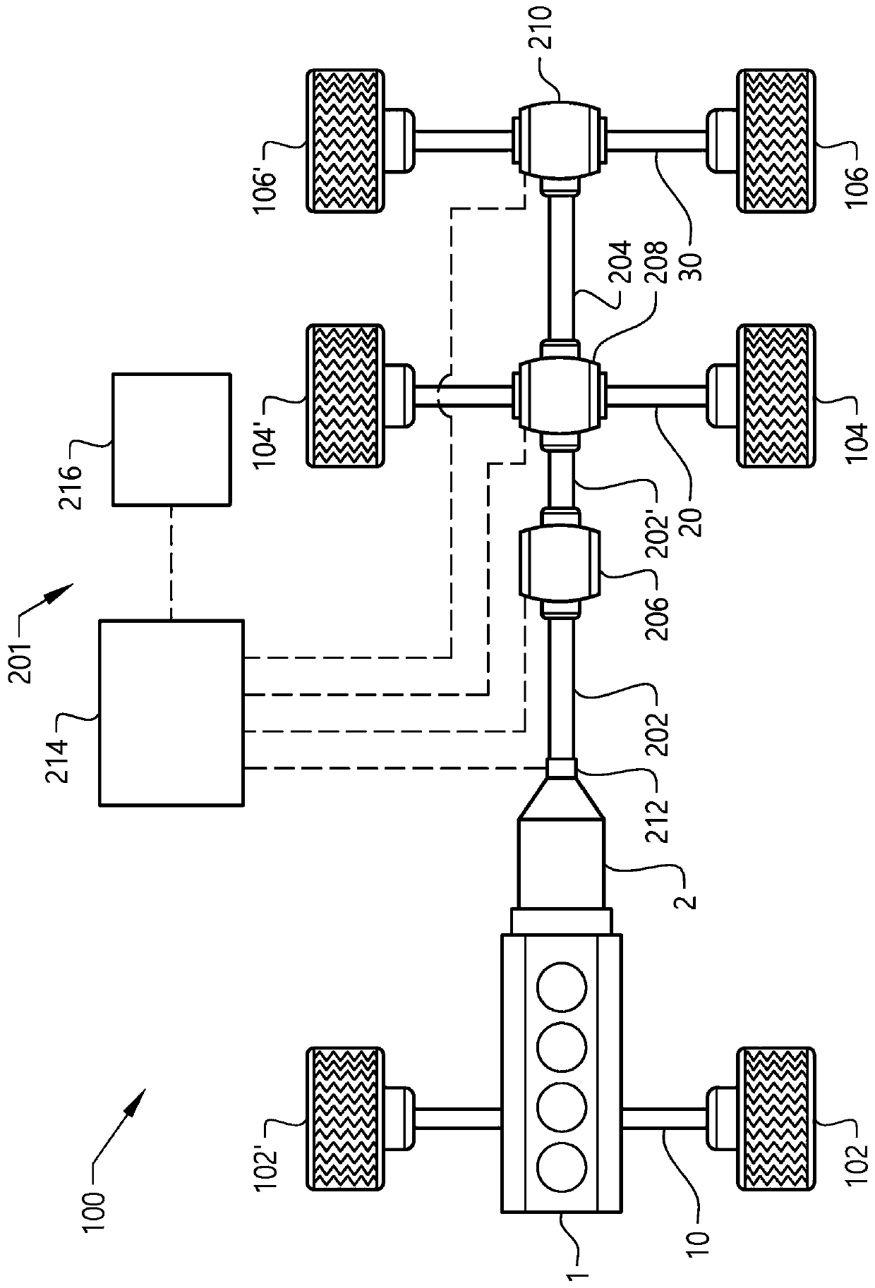 A method for controlling a differential braking arrangement