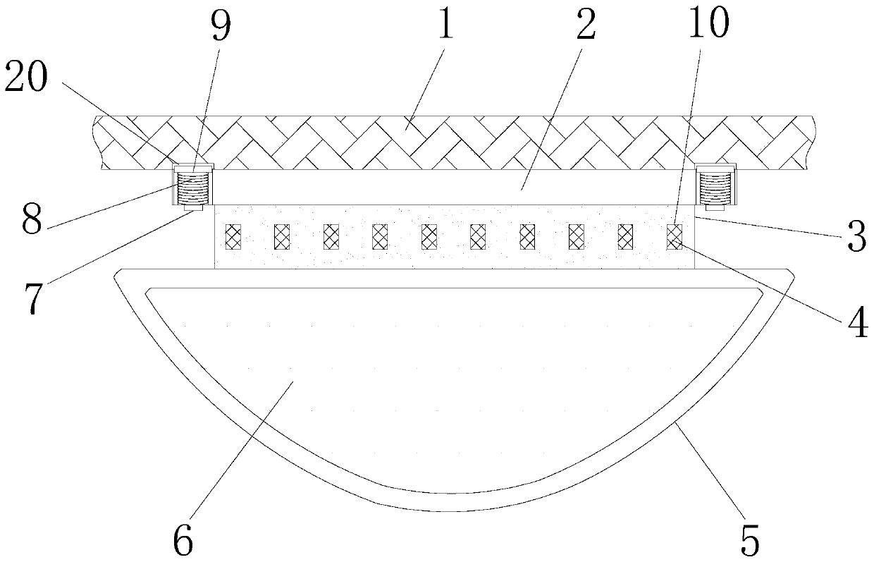 Quick-to-mount LED ceiling lamp