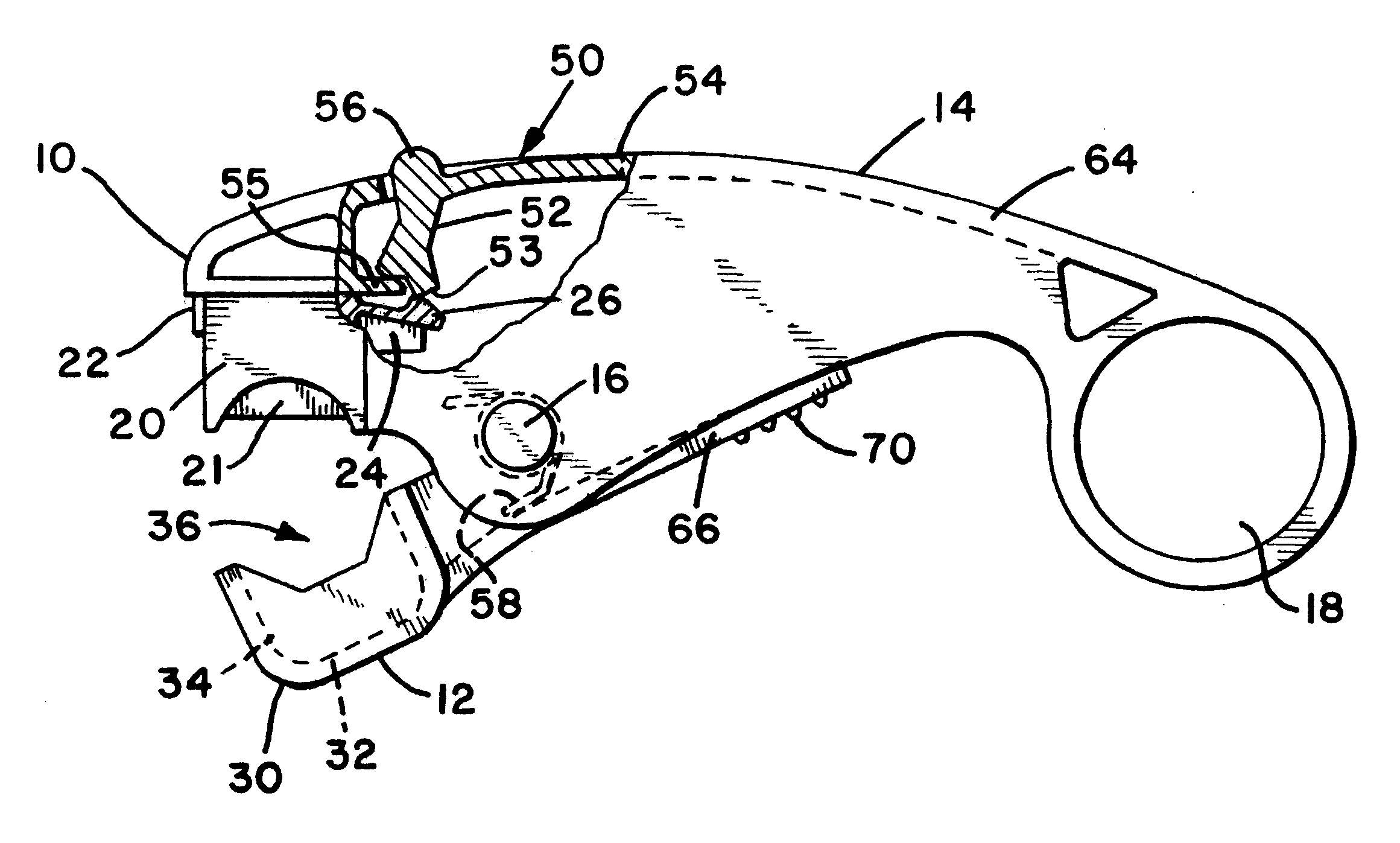 Single drop trimmer with limited cartridge release