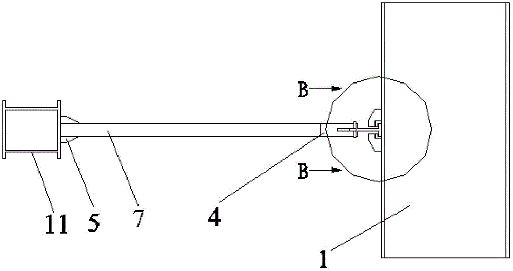 An anti-shaking device for preventing the wall of a flame boiler from shaking