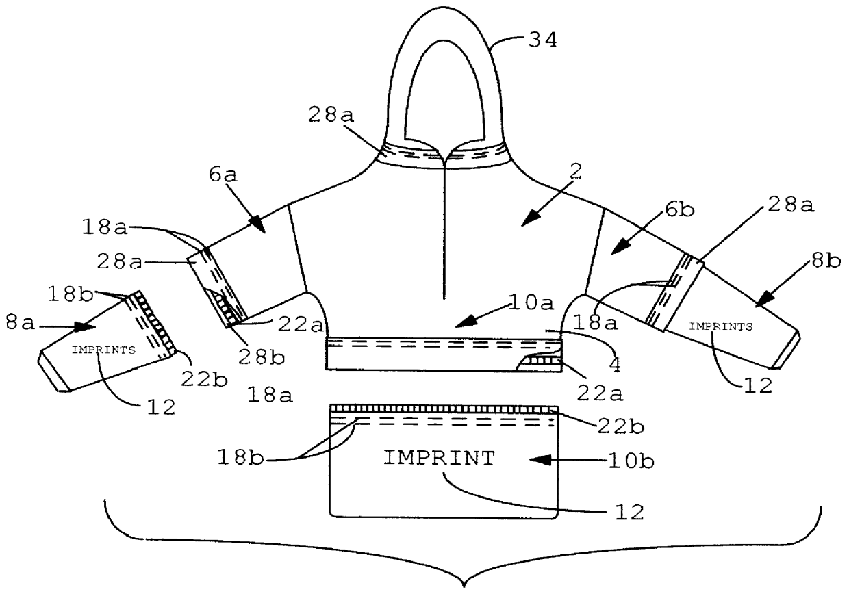 Apparel having interchangeable and reversible sections which cause alteration thereof