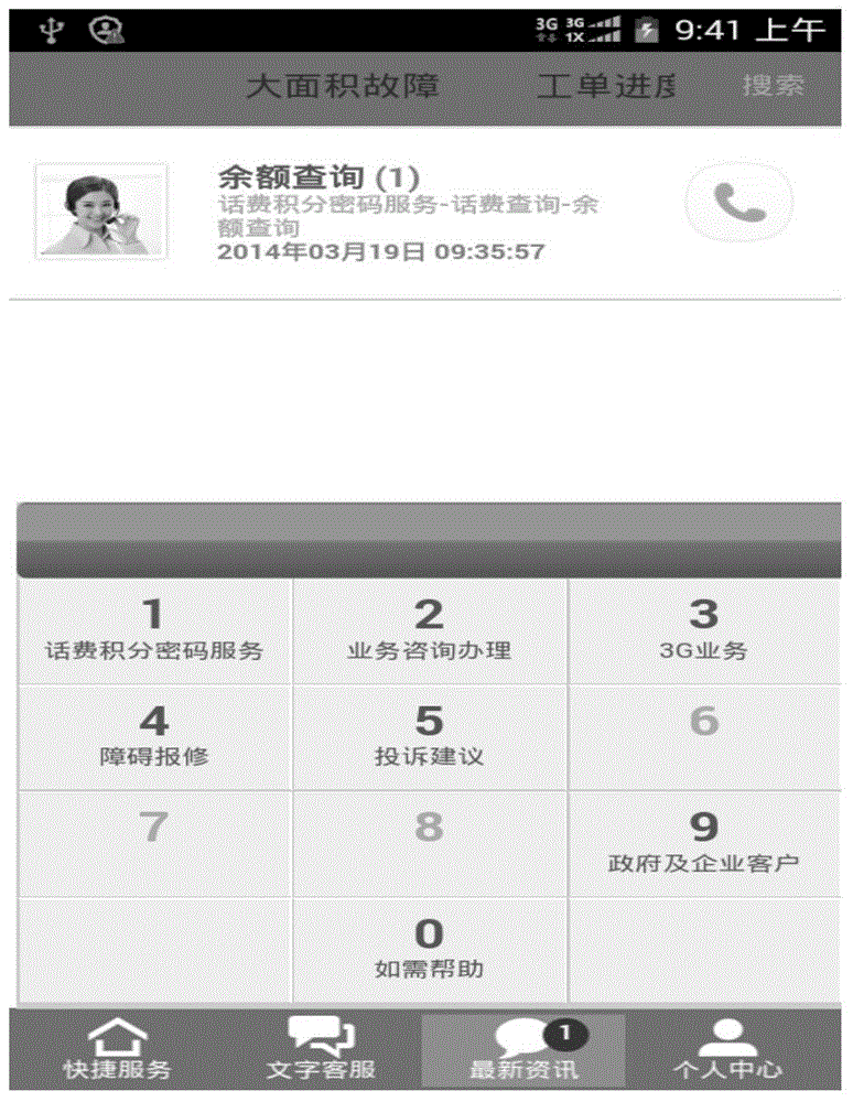 Service inquiry method and service inquiry system based on visual IVR (Interactive Voice Response)