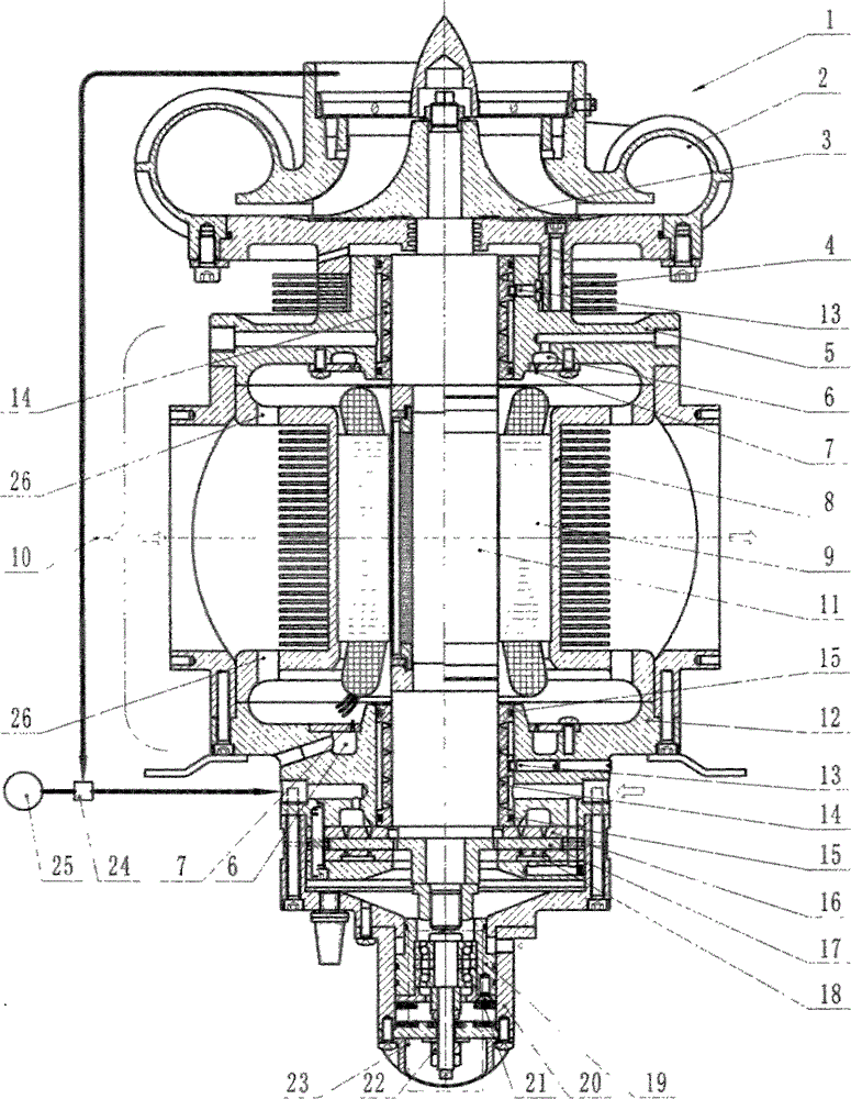 Gas dynamic-static pressure mixing bearing system for high-speed motor and electric rotating machinery