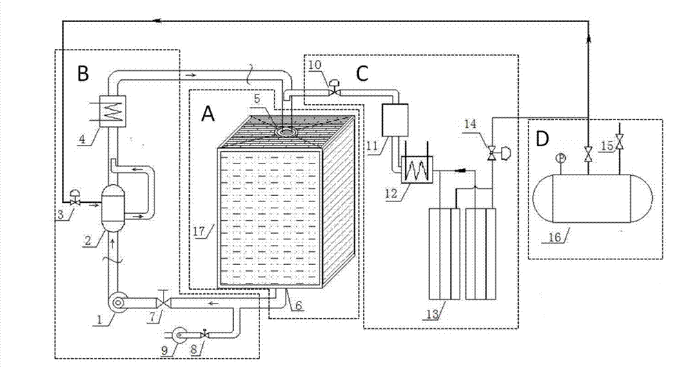 High-low-temperature normal-pressure heat cycle test device