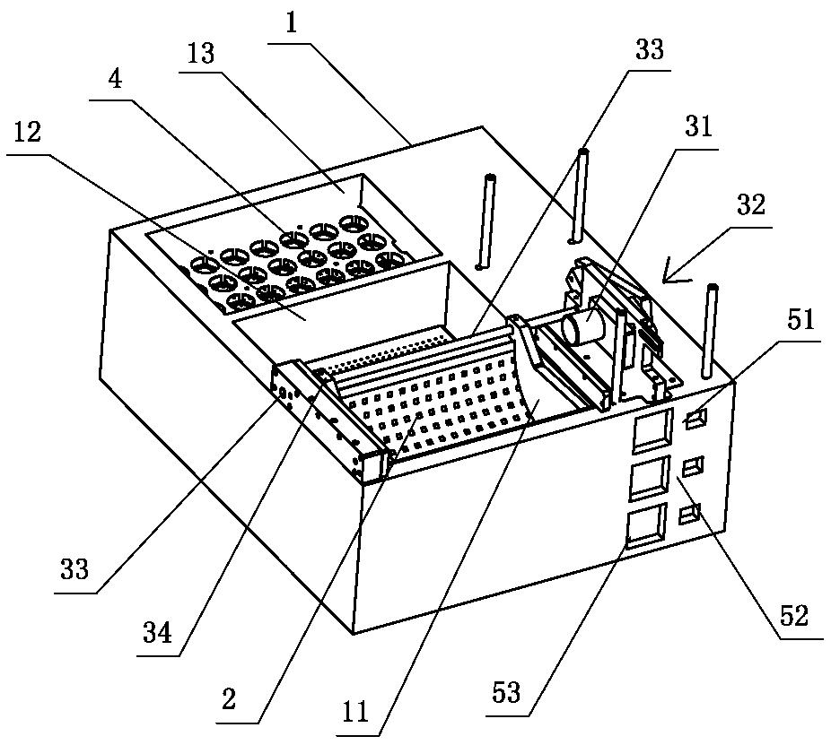 Unfreezing device for frozen semen of animal