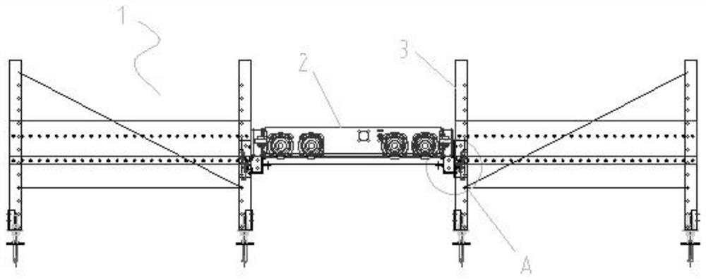 Full-automatic three-dimensional goods shelf for four-way shuttle vehicle