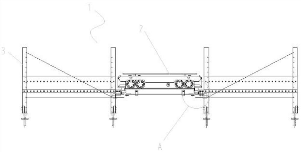 Full-automatic three-dimensional goods shelf for four-way shuttle vehicle