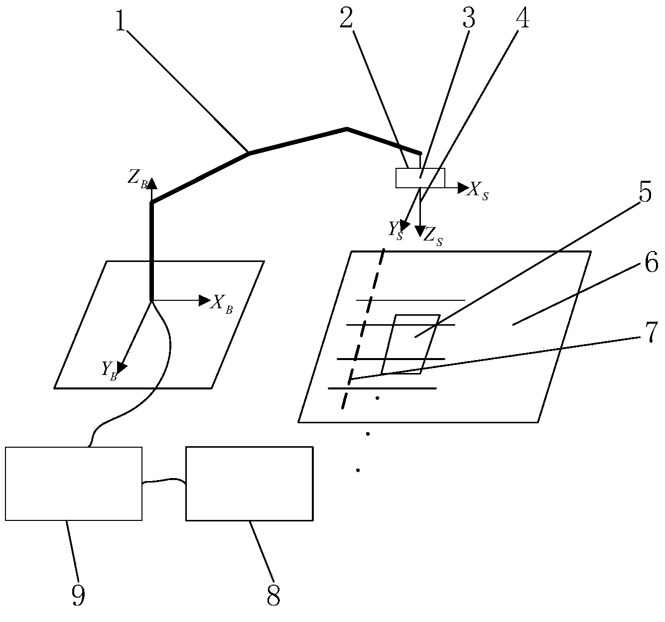 Workpiece scanning imaging method based on laser sensor and robot