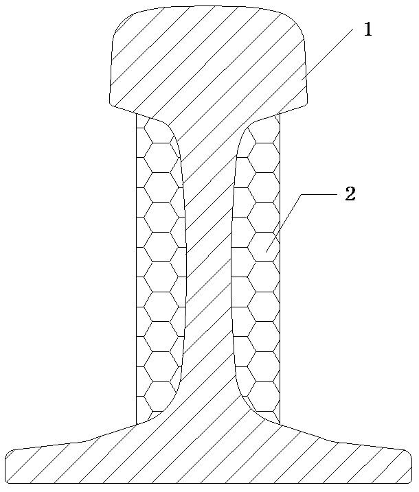 Irregular fracture surface vibration and noise reduction damping steel rail