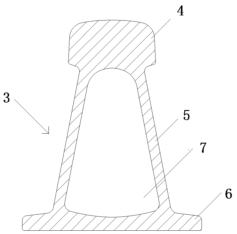 Irregular fracture surface vibration and noise reduction damping steel rail