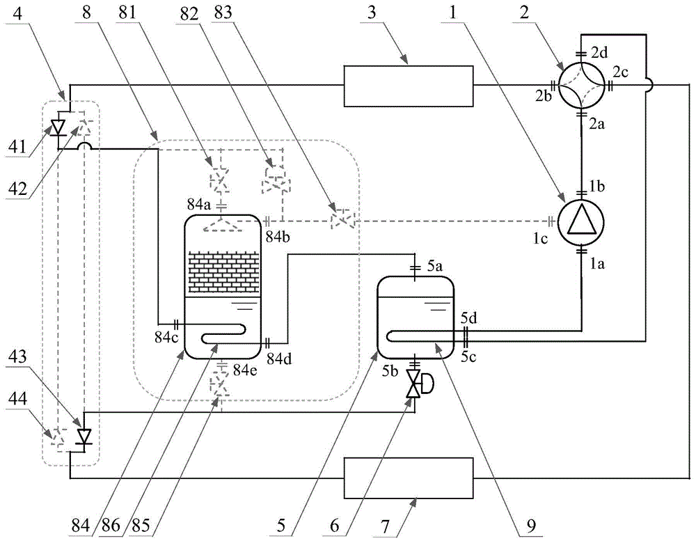 Non-azeotropic working medium hot pump system with adjustable concentration and running method thereof