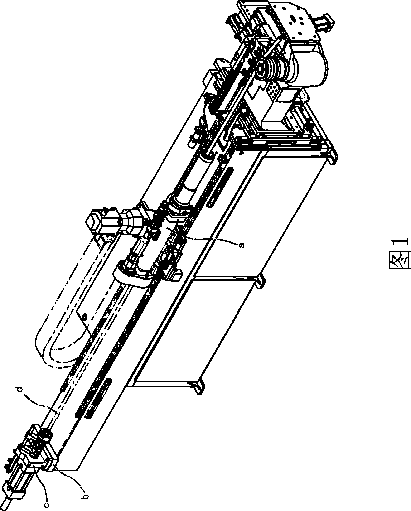 Pipe bender with mandrel driving mechanism