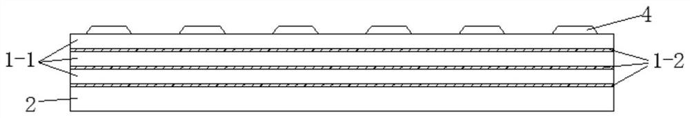 Strip-laying period cushion layer vibration reduction ballast bed