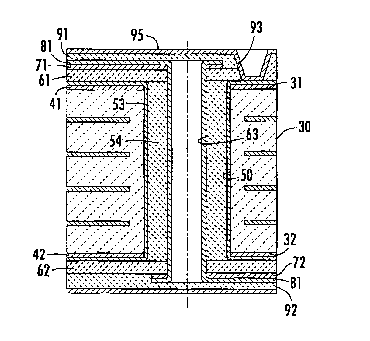 Conductor-within-a-via microwave launch