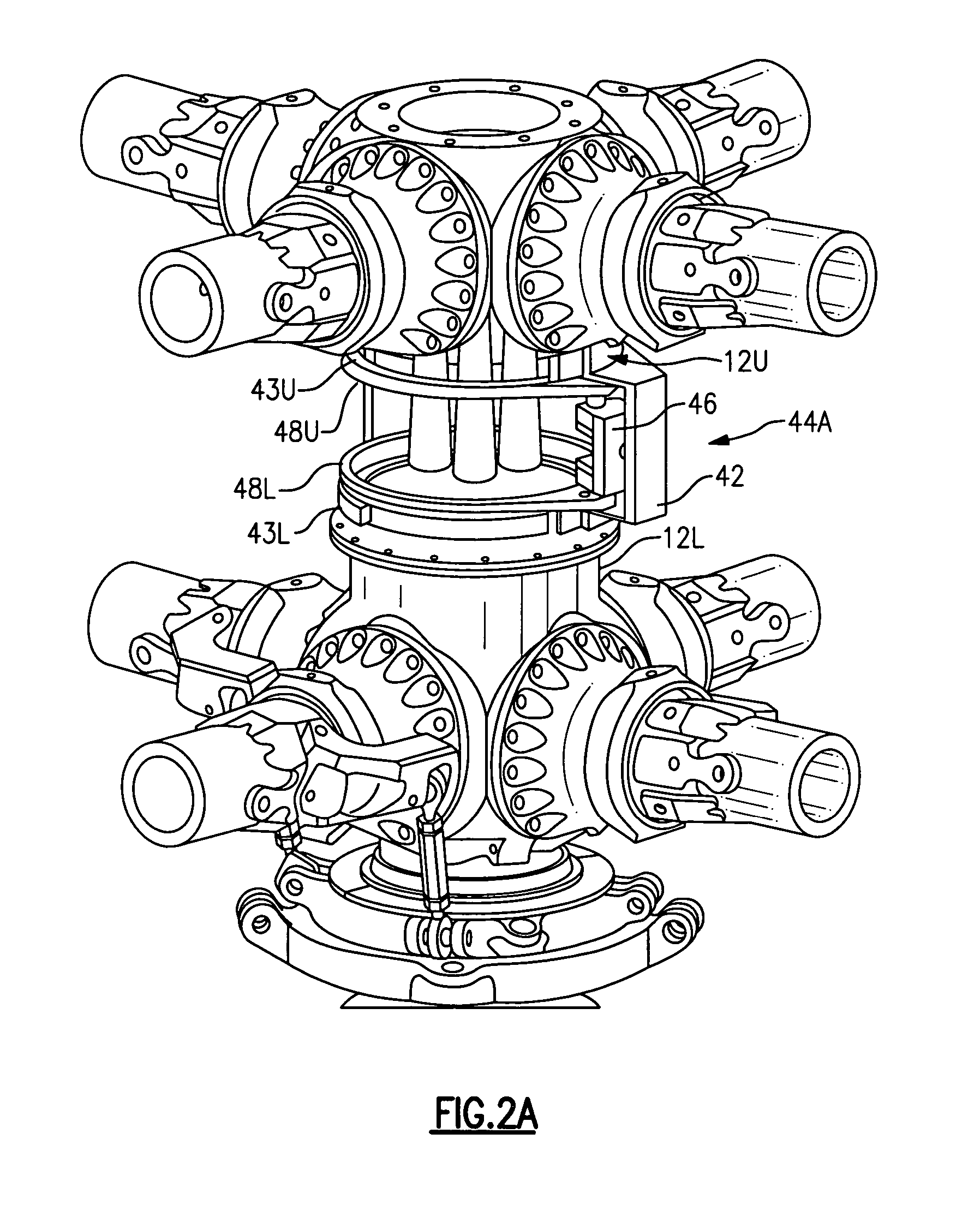 De-rotation system for a counter-rotating, coaxial rotor hub shaft fairing