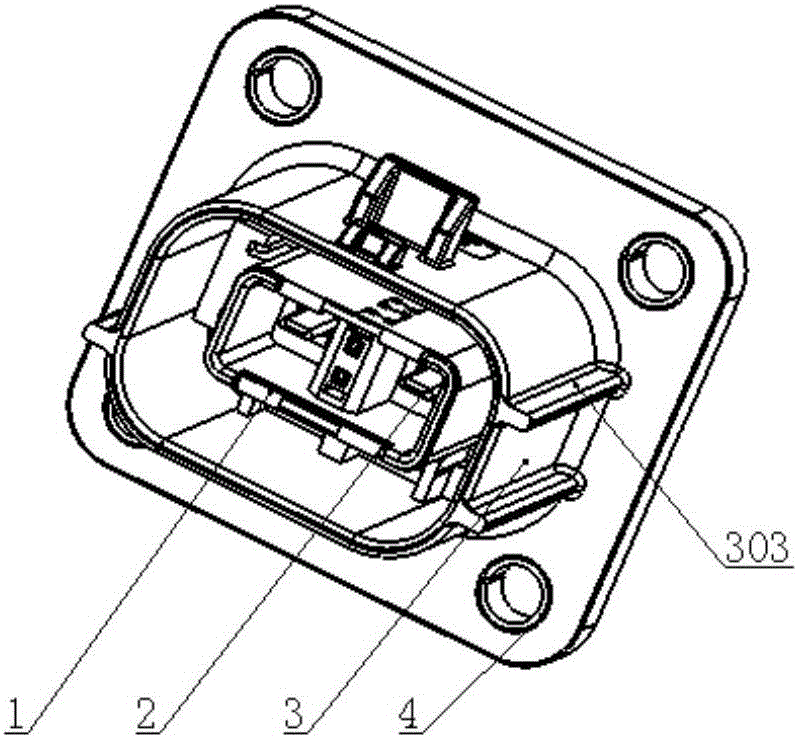 Integrated high-voltage shielding electrical connector socket