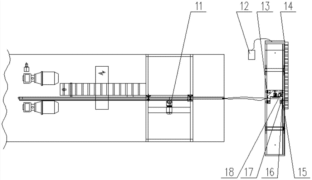 A pouring trolley control system for railway track bed solidification equipment