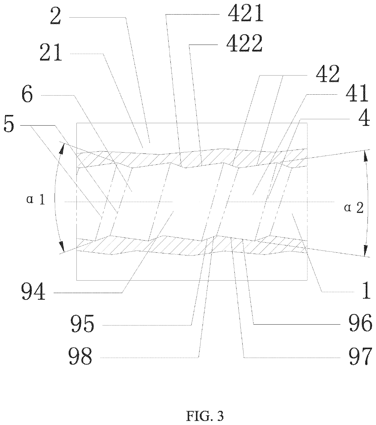 Dumbbell-like and olive-like asymmetrical bidirectional tapered thread connection pairs