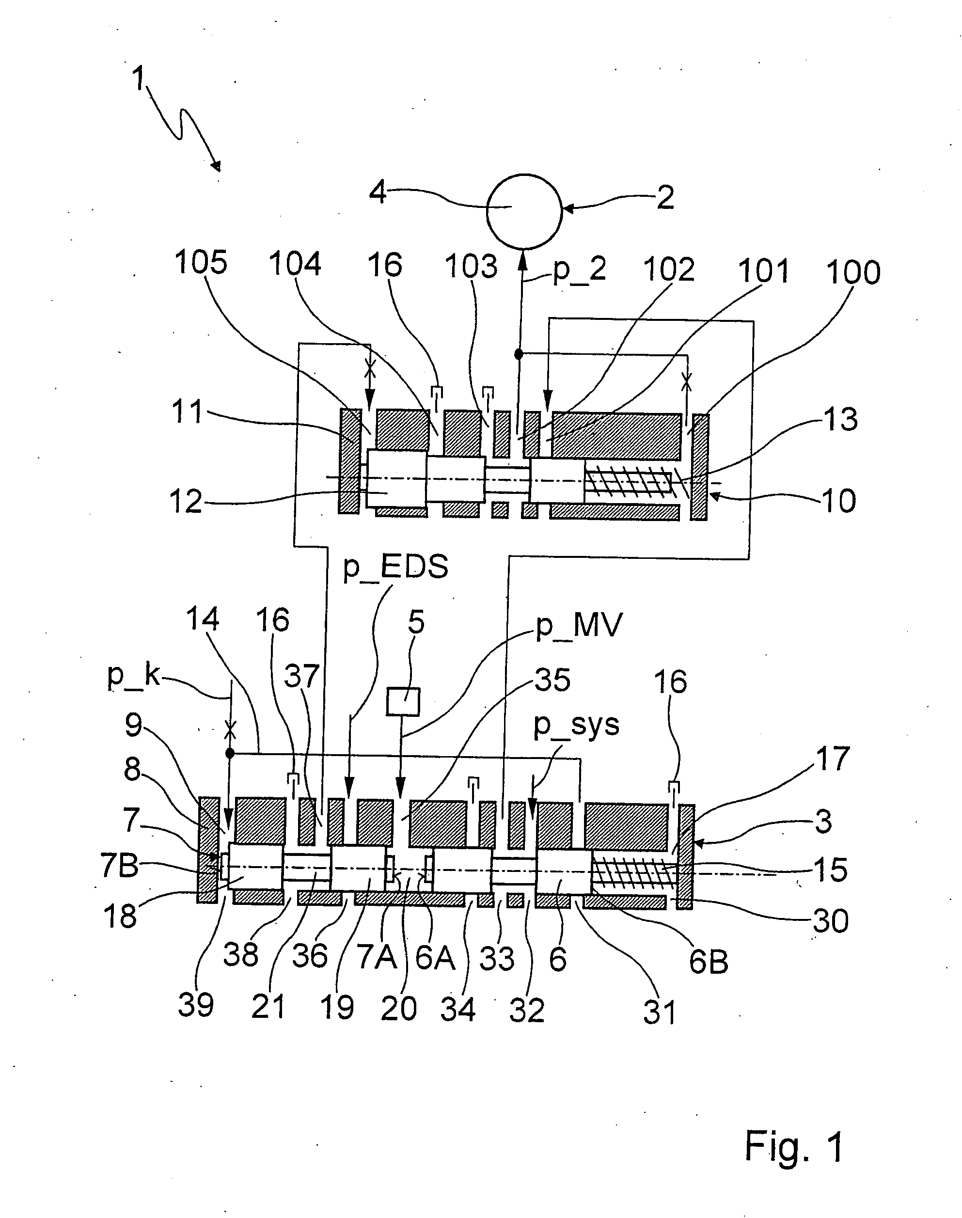 Device for the control at least of a hydraulically operable switching element of an automatic transmission