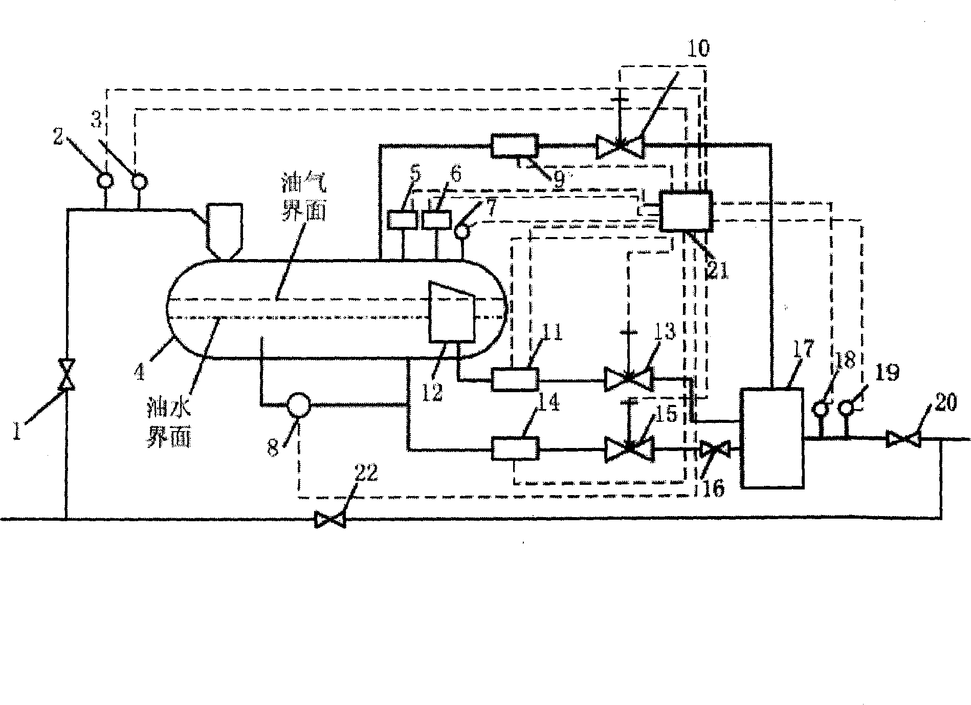 Oil-gas-water three phase flow continuously metering system