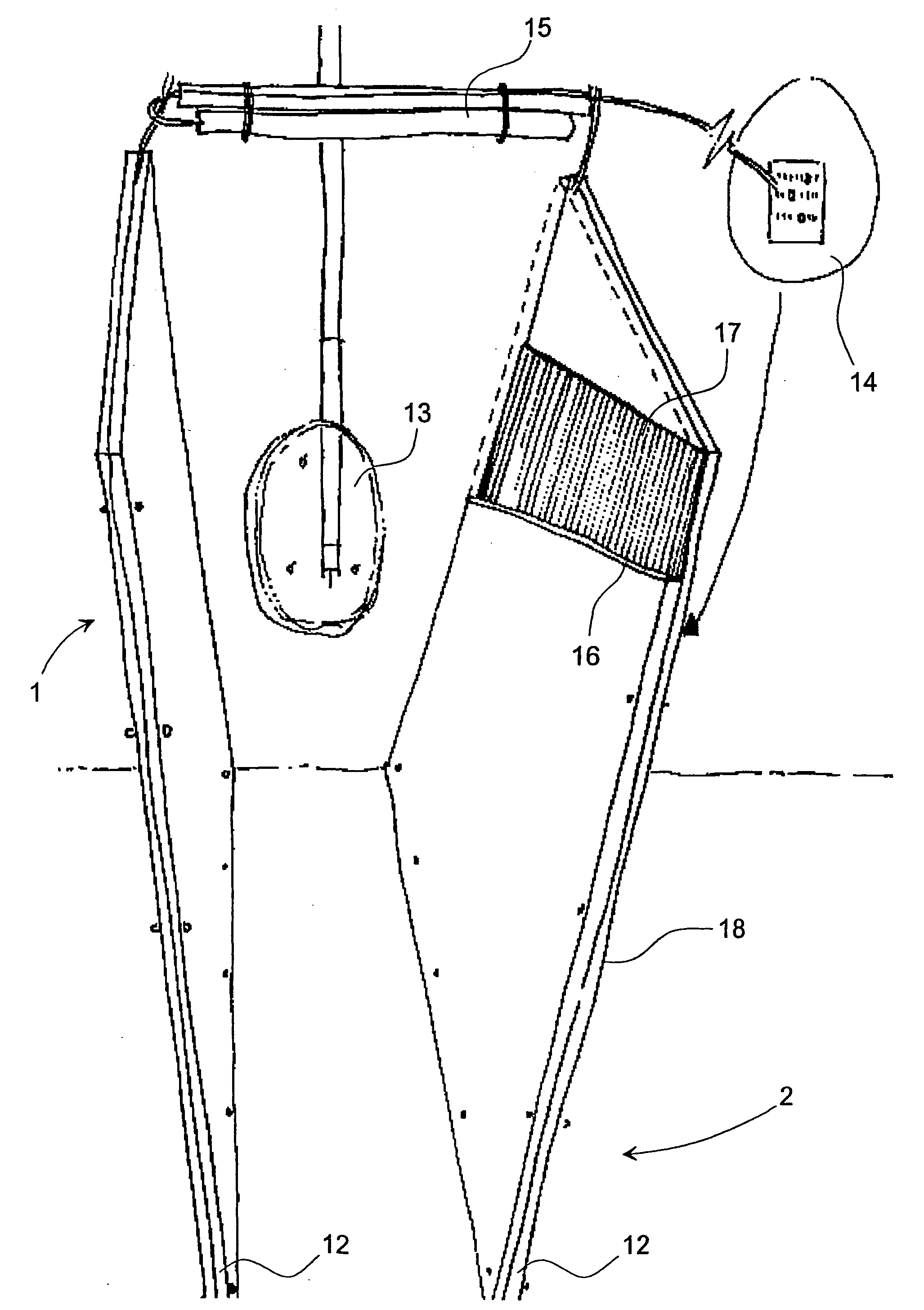 Apparatus for the registration of weight