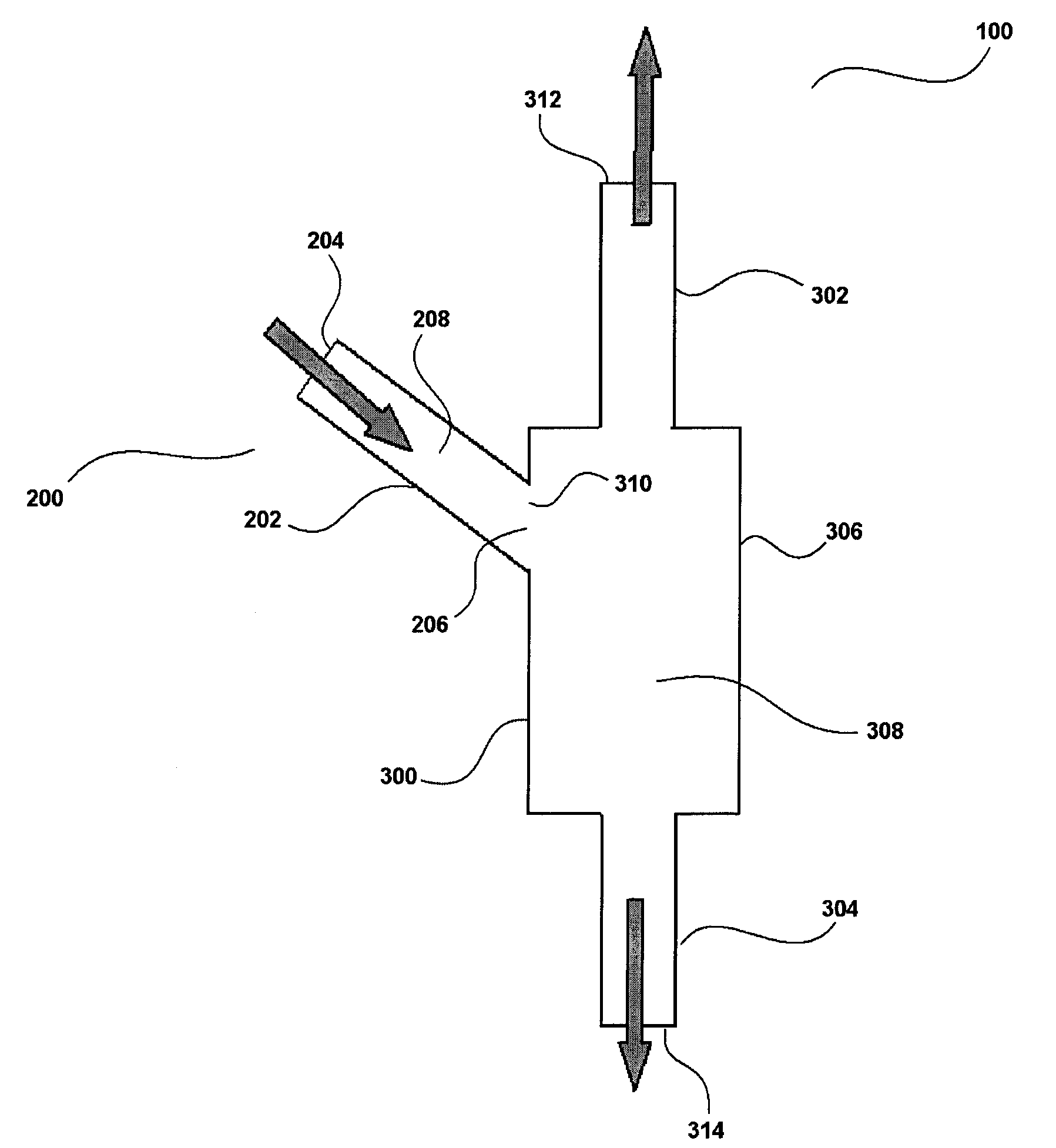 Method and apparatus for the separation of a gas-solids mixture in a circulating fluidized bed reactor