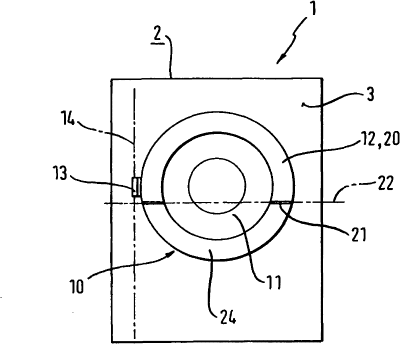 Laundry care device with a horizontally pivoting grip element